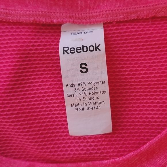 Reebok Active Mesh Arm Long Sleeve Workout Shirt Size Small - Picture 4 of 5